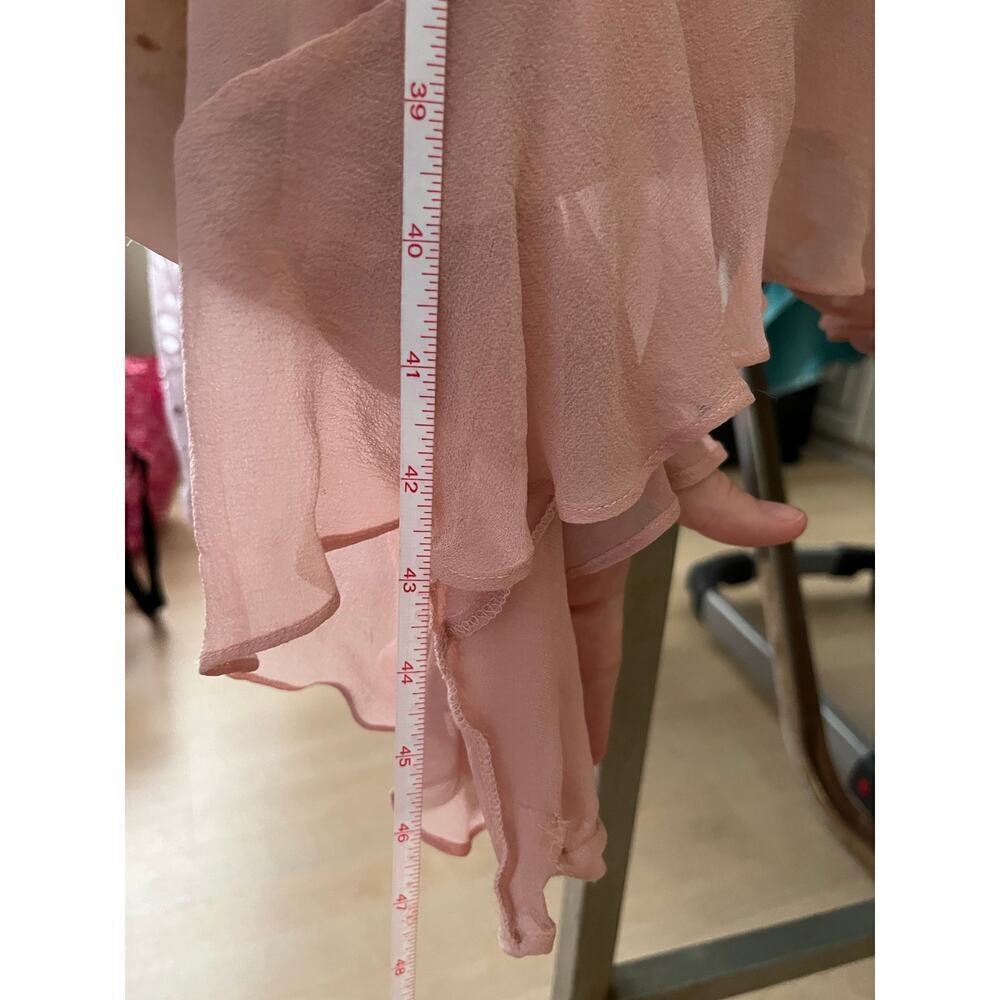 Ethereal Y2K 100% Silk Fairy Romantic Babydoll Formal Midi Dress Pink Small - Picture 8 of 13